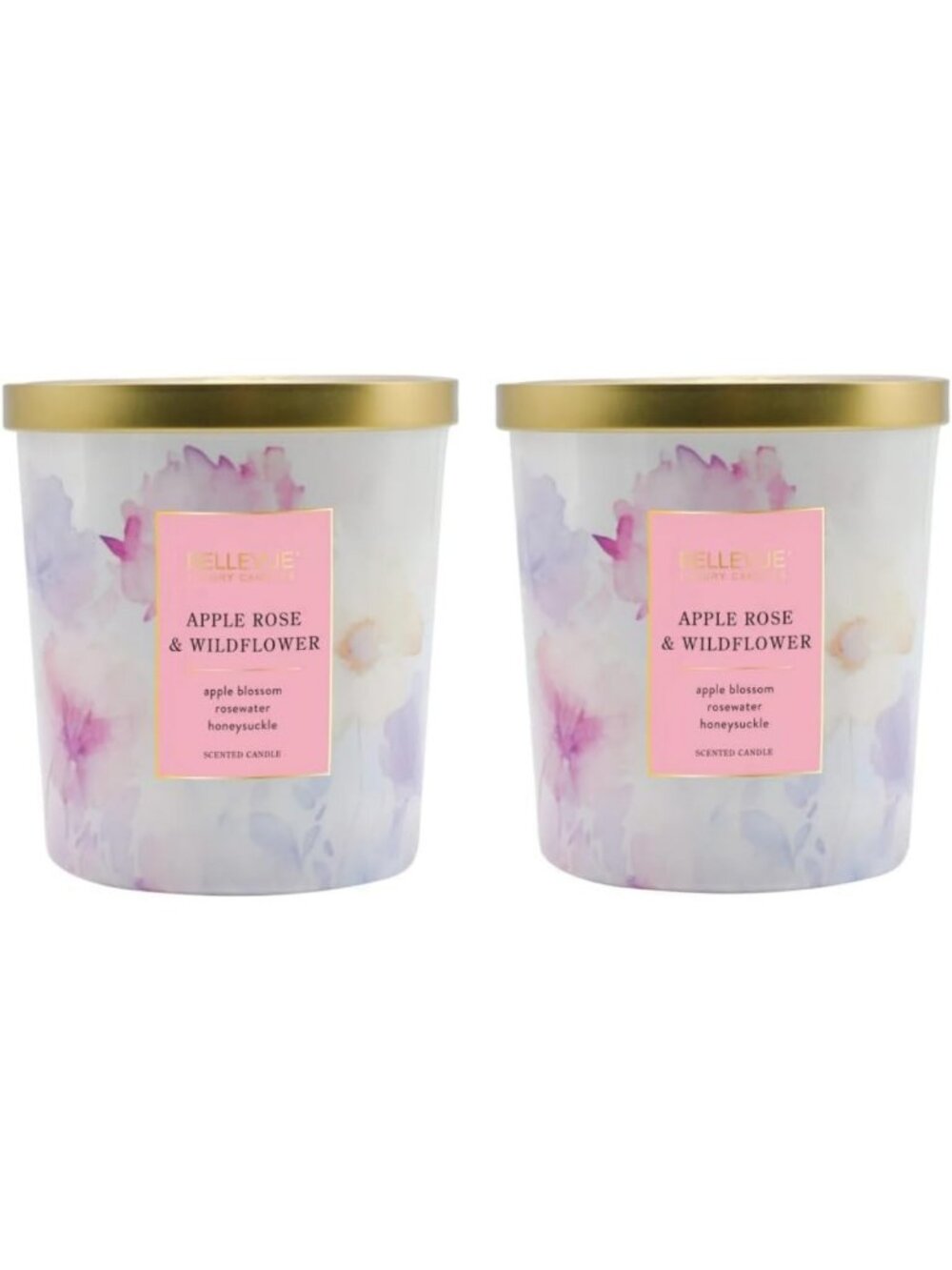 Luxury Soy Blend Candles - 12oz Aromatherapy Apple Rose & Wildflower
